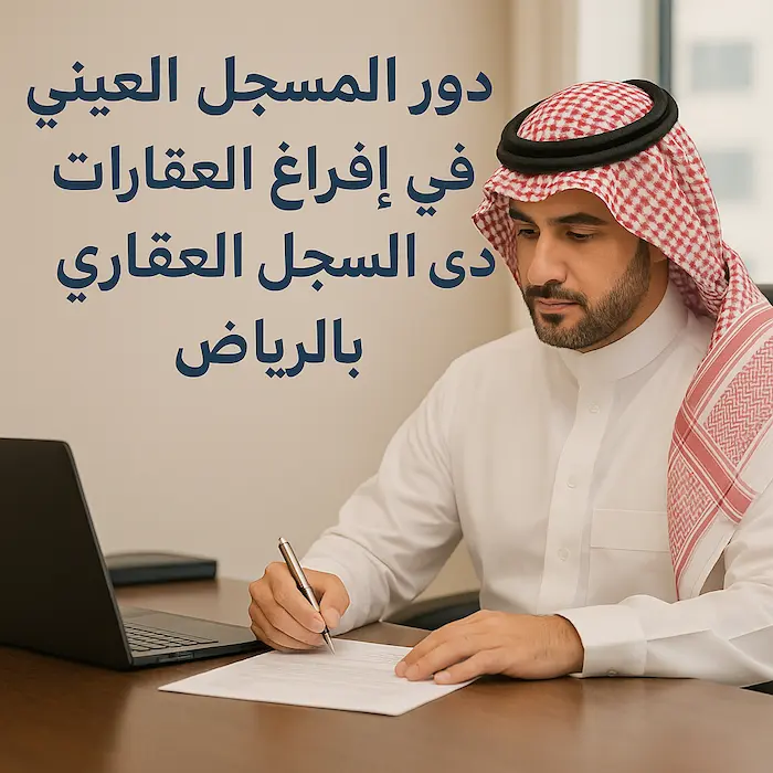 مسجل عيني مختص بإفراغ العقارات لدى السجل العقاري